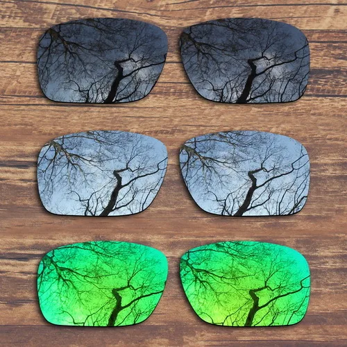 Black.Silver.Green ToughAsNails поляризованные Сменные линзы для солнцезащитных очков Окли Холбрук-несколько вариантов - Цвет линз: Black.Silver.Green