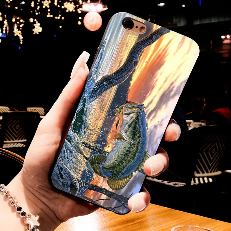 MaiYaCa Рыбалка 3 удочки от озера Рыбы Цветной мягкий чехол для телефона iPhone 8 12pro 6 6splus
