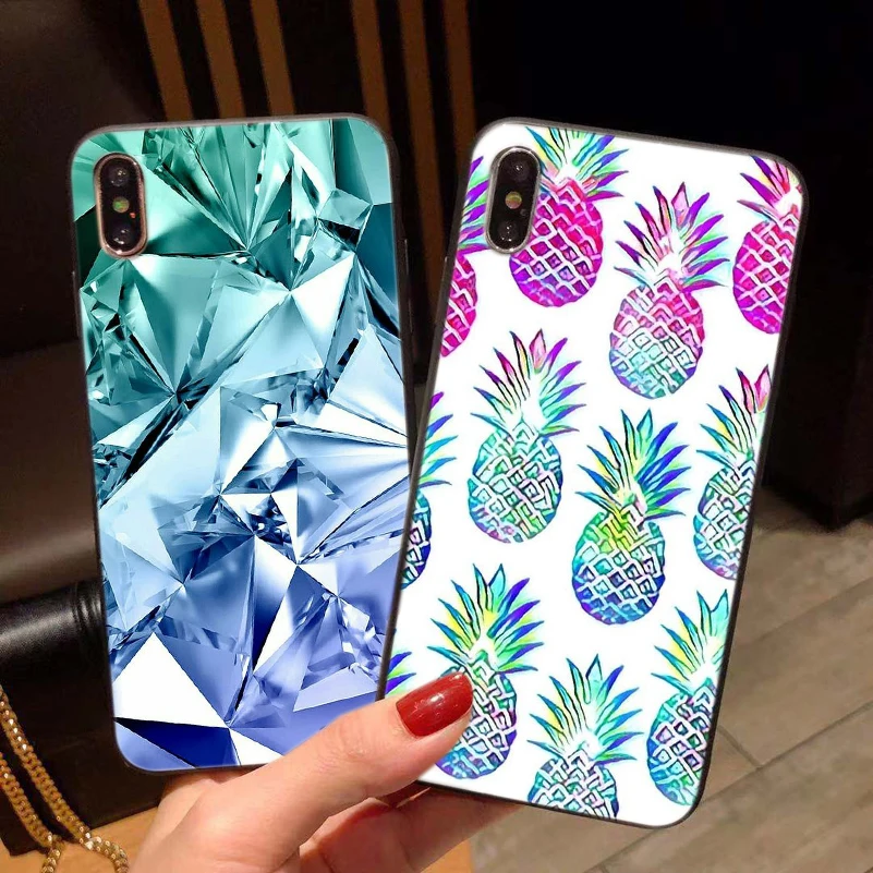 Силиконовый чехол с принтом для телефона модная задняя крышка iPhone 6 6s Plus 7 8 XR XS Max |
