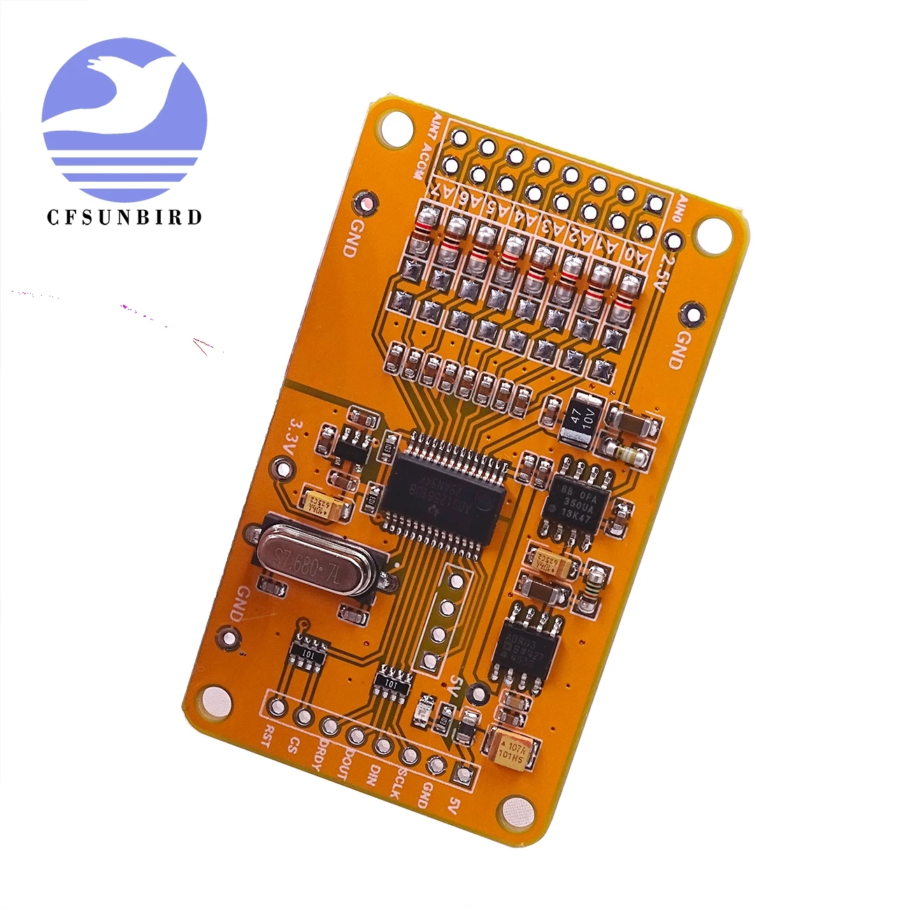 ADS1256 24 ADC8 road AD -precision ADC data acquisition module | Электронные компоненты и принадлежности