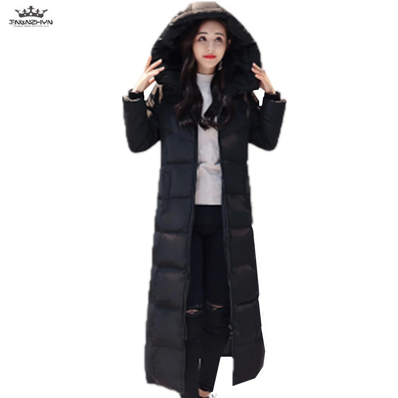 

Down Jacket Female 2019 Thick Plus size Women Warm Duck Down Coats High-end Solid color Long Winter Jacket Coat Casual Outerwear