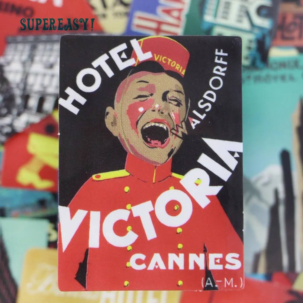 Наклейки с логотипом для путешествий в отеле 56 шт./лот Roma New York Trip JDM наклейка