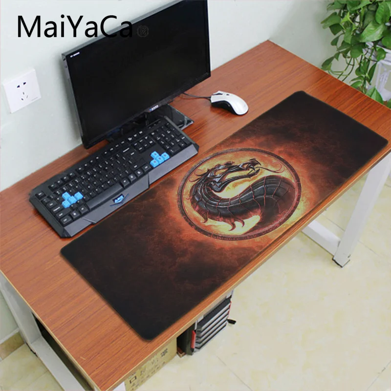 Резиновый прочный Настольный коврик для мыши Maiyaca mortal kombat с логотипом большой