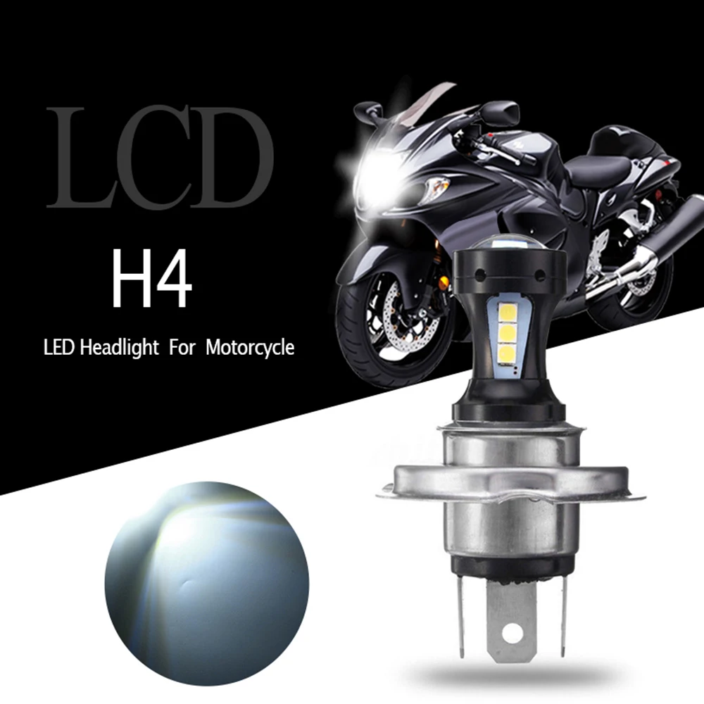 H4 светодиодный светильник на голову мотоцикла для автомобиля 12 В SMD 3030 18 яркий DRL