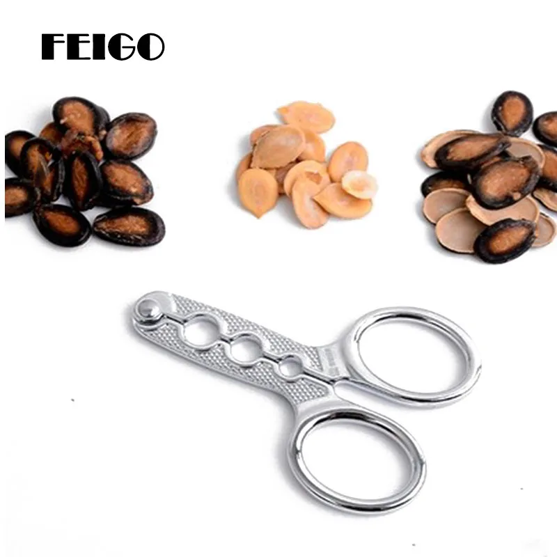 

FEIGO 1Pc Home Stainless Steel Peeling Pliers Seed Cracker Black Melon Seeds Pistachio Seeds Pine Nuts Sheller Kitchen Tool F731