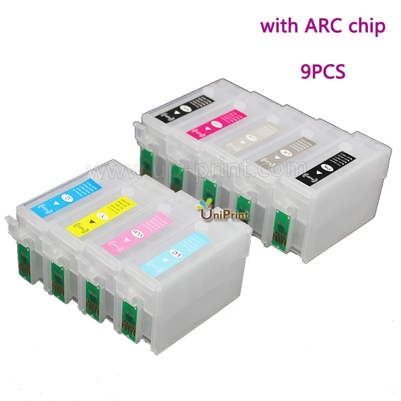 9 цветов Заправляемый картридж для чернил Epson Surecolor P600 SC printer T7601 T7609|ink cartridge|ink cartridge