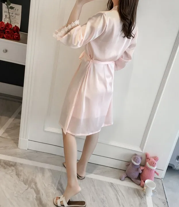 

custom wedding date personality kimono satin pajamas wedding robe bridesmaid mother of the bride robes Maid of Honor