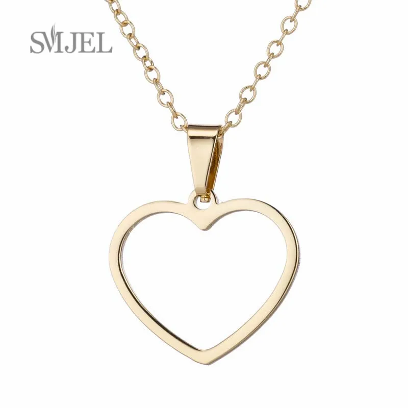 Женское Ожерелье SMJEL из нержавеющей стали романтическое ожерелье с подвеской в