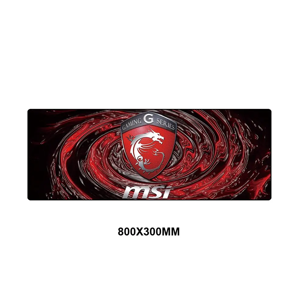 MSI-016-80x30 MSI коврик для мыши большой XXL геймер Противоскользящий резиновый коврик игровой коврик для мыши к клавиатуре ноутбук скорость мыши мышь стол игровые коврики - Цвет: MSI-016-80x30