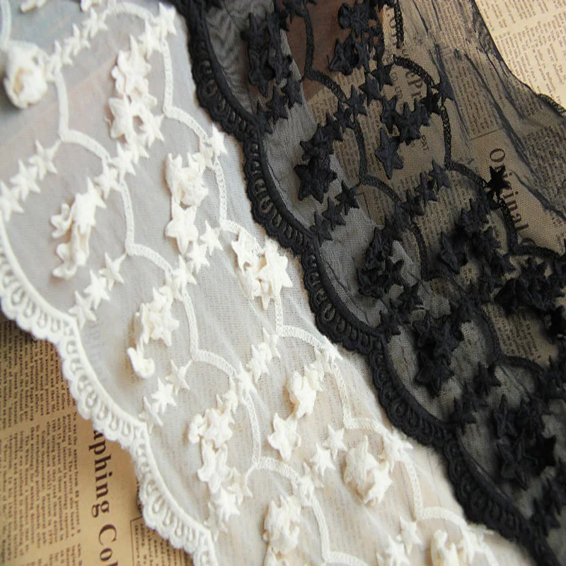 Бесплатная доставка 5 ярдов ручная работа сделай сам 3D звездная форма вышивка