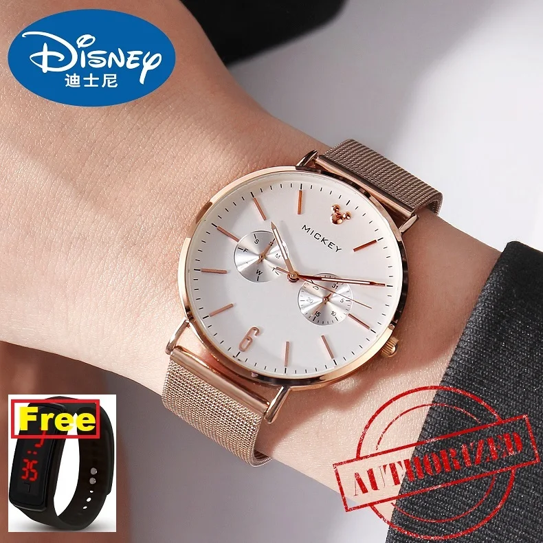 Часы Disney acero inoxiable reloj 2018 мужские часы с ремешком из нержавеющей стали деловые