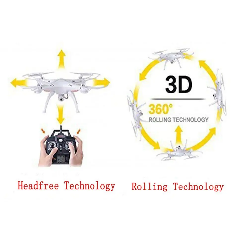 XKY XX5SW 1 2 4G 4 канальный 6 осевой гироскоп Безголовый режим RC Квадрокоптер Дрон UAV w/ 2MP