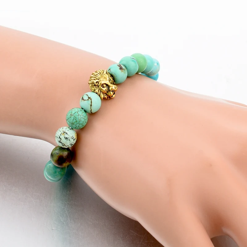 CHICVIE зеленые натуральные камни искусственная нить браслет с камнями мужские