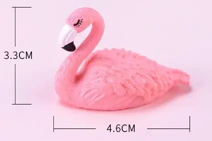 Милая миниатюрная фигурка 2 шт. украшения для дома розового фламинго сказочного