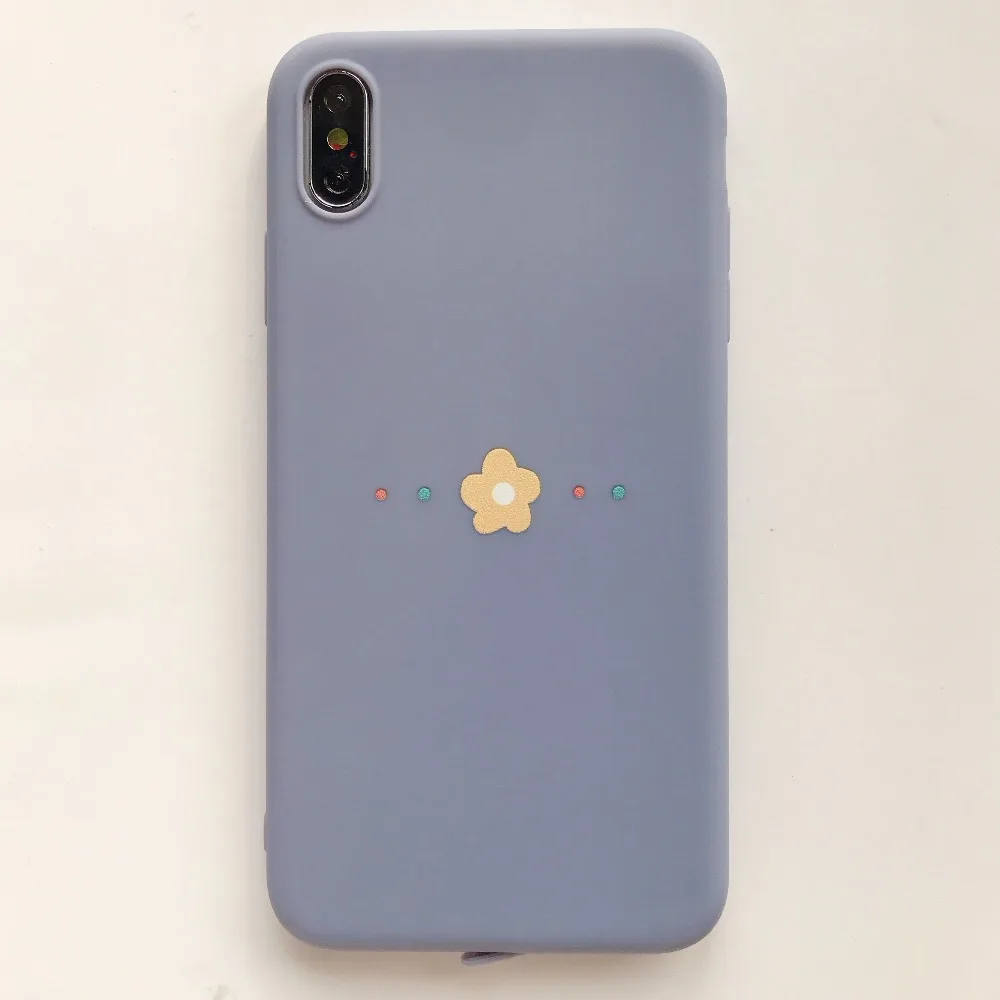 ORYKSZ Lovely Flowers Pattern Phone Case For iPhone 6 6s 8 X XS MAX XR Cover 7 plus Matte Silicon TPU Soft Fundas |