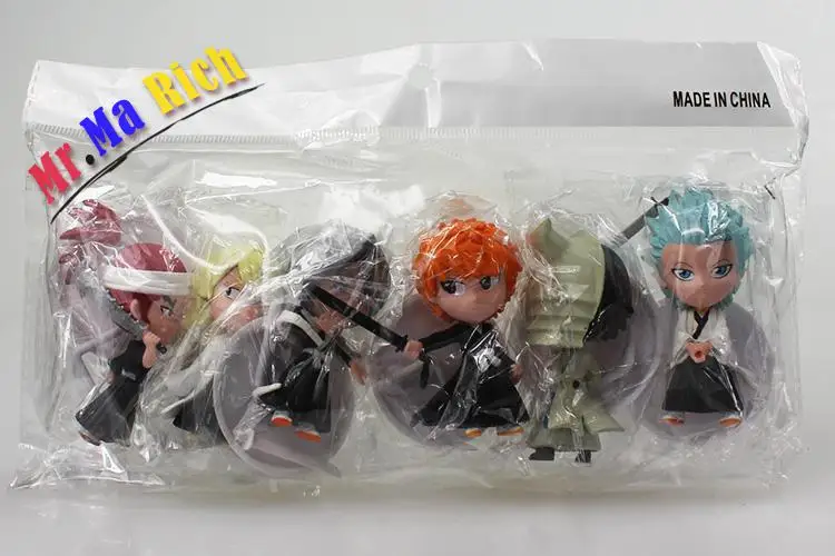 6pcs/lot 7cm Anime Figure Bleach Ichigo Kurosaki Orihime Inoue Pvc Action Model Toys | Figures