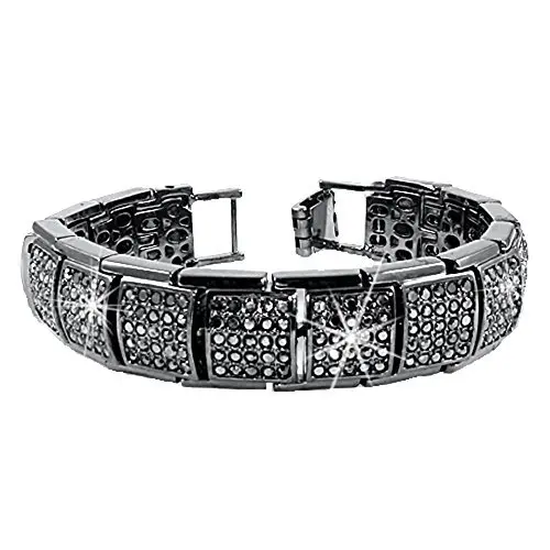 17 мм хип-хоп мужской Браслет Bling Панк ювелирные изделия Iced Out полный горный хрусталь кристалл серебро золото цвет браслет браслеты для женщин 21 см