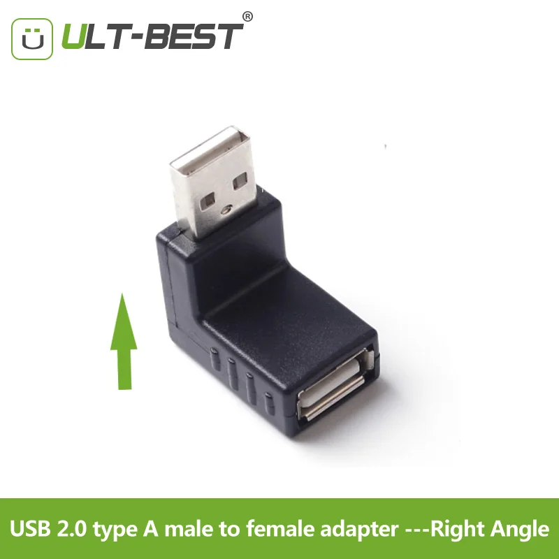 Угловой адаптер ult best с углом 90 градусов разъем USB 2 0 А Папа Мама AM/AF для ноутбука ПК
