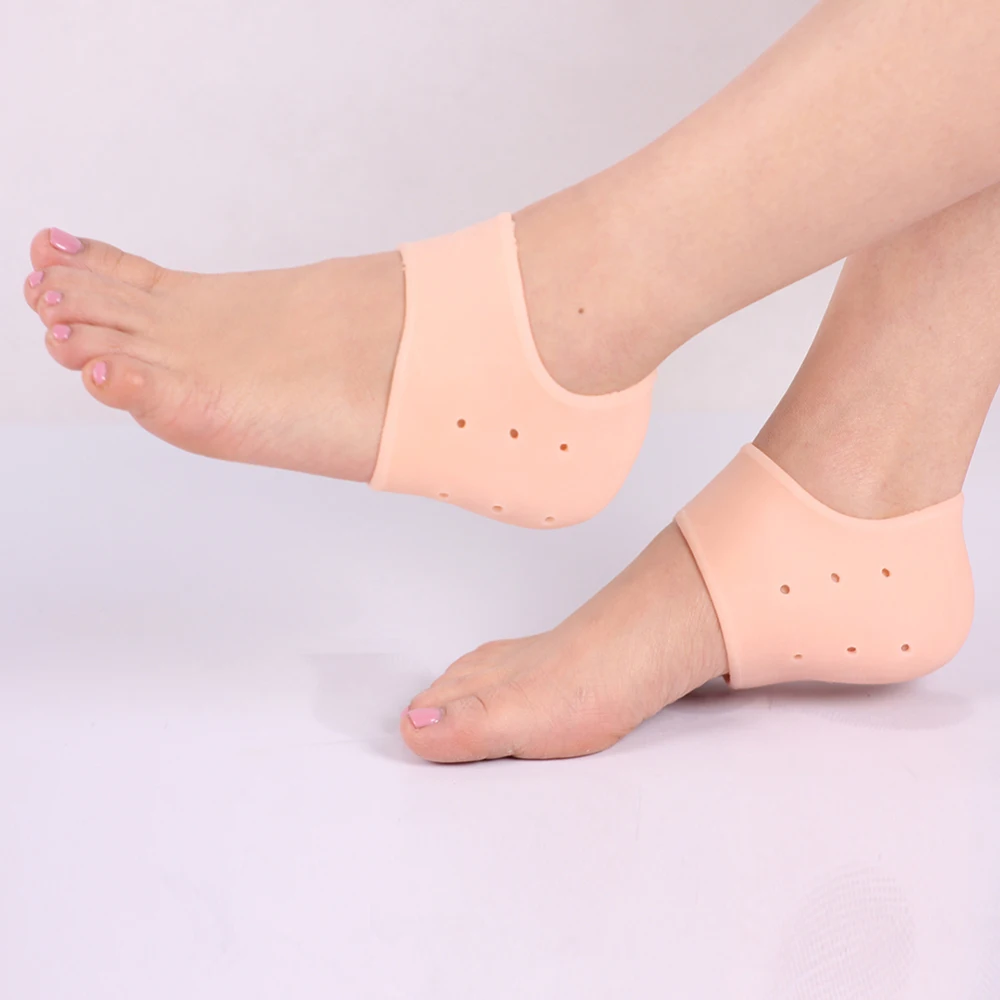 2 шт. дышащие увлажняющие силиконовые гелевые носки для пятки|Инструмент ухода за