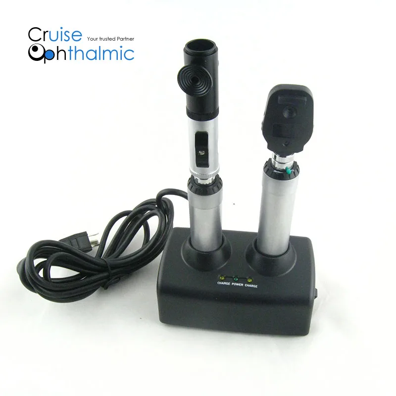 

Rechargeable Desktop Ophthalmoscope and Retinoscope Set Halogen Bulb | 5 Apertures Many Certificated YZ24B-11D ShipFromPoland