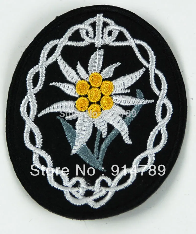 

WWII GERMAN WH HEER MOUNTAIN TROOPS EDELWEISS SLEEVE INSIGNIA PATCH-33144
