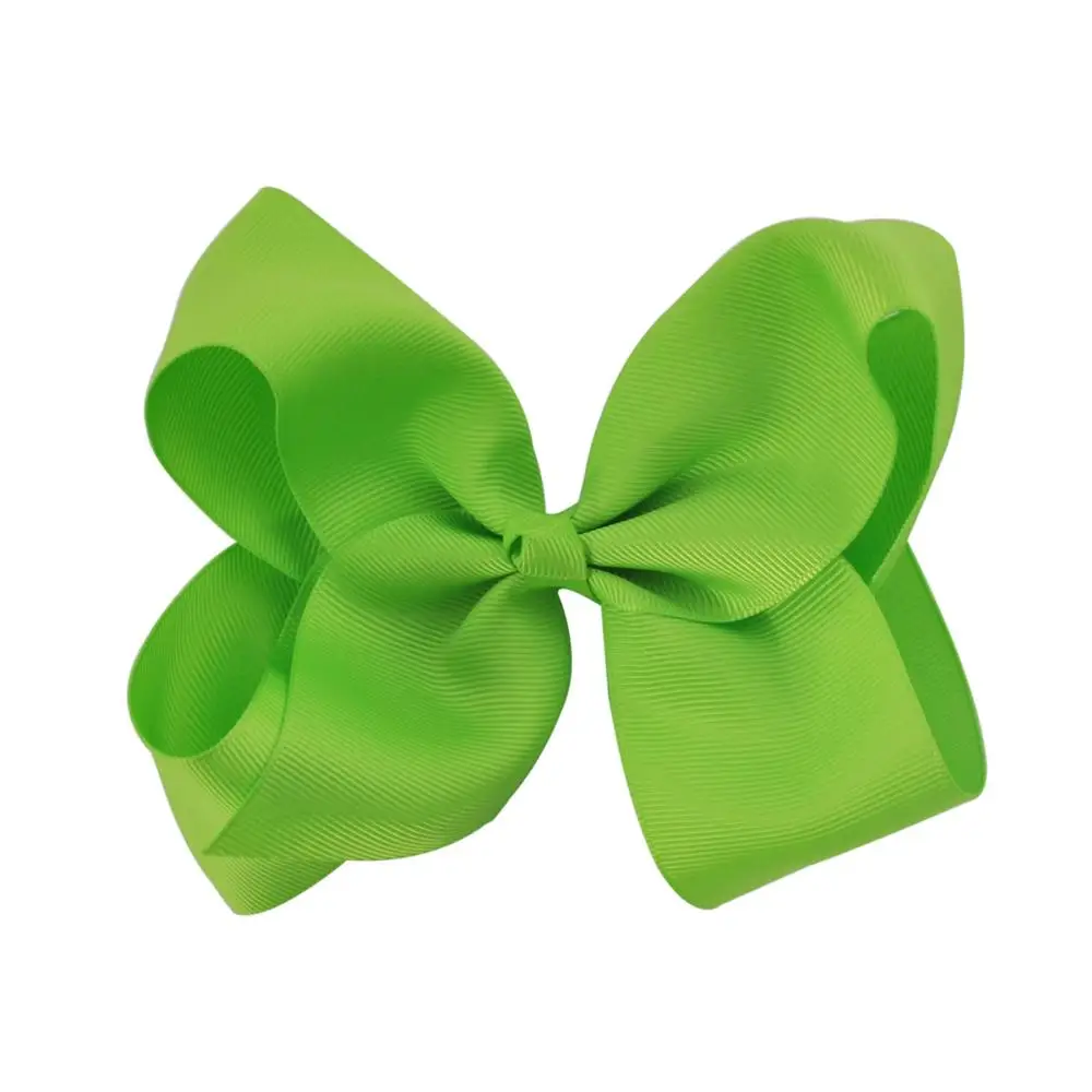Green No5 1 шт., 6 дюймов, аксессуары для волос с бантом, корсажная лента, детские шпильки принцессы, детская одежда для волос, милые заколки с бантами для волос - Цвет: Green No5