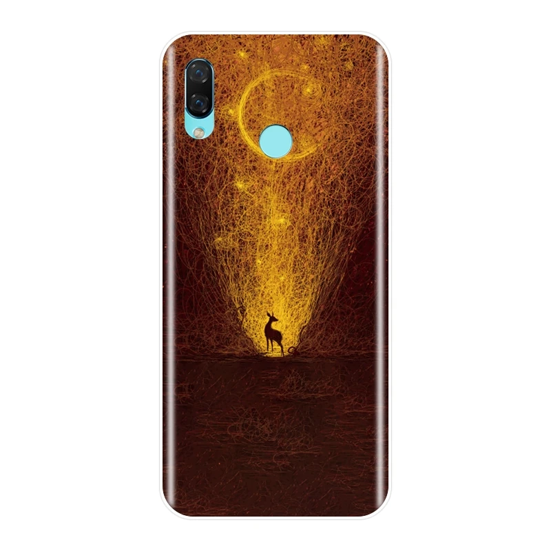 Phone Case For Huawei Nova 3 3I 3E 2i 2 Lite Plus Funny Cat Deer Art Silicone Soft Back Cover Smart 2017 | Мобильные телефоны и
