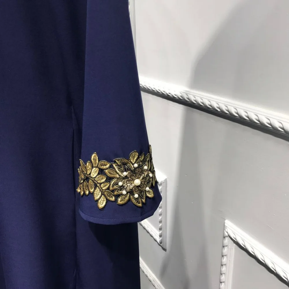 Винтажный Модный женский кардиган с открытой передней вышивкой длинный кафтан