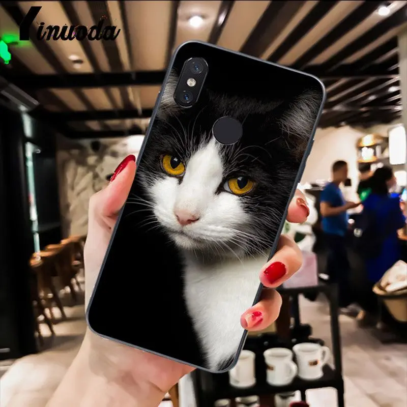 Yinuoda Симпатичный черный глаз кошки DIY Роскошный чехол для телефона Xiaomi Redm4X 6A 5A 7A