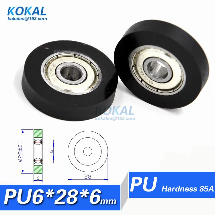 [PU0628-6]Free shipping 10PCS polyurethane PU 626RS bearing glass door RUBBER wheel roller pulley window TPU | Обустройство дома