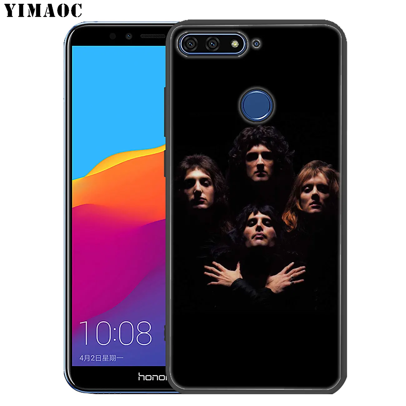 Мягкий силиконовый чехол YIMAOC Queen Rock Group для Huawei Honor 20 Pro 8C 8X 8 9 9X 10 Lite 7X 7A черный