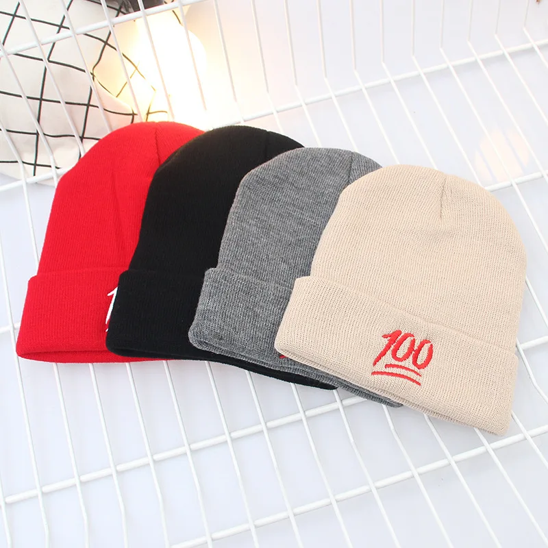 Цельнокроеное платье 100 точки Вышивка Вязаная Шерстяная Шапка Для мужчин и