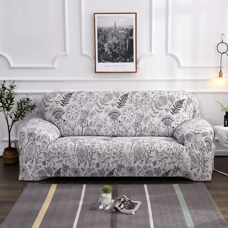 colour7 Цветочный принт эластичный чехол для дивана Хлопковое полотенце на диван Нескользящие Чехлы для дивана для гостиной - Цвет: colour7