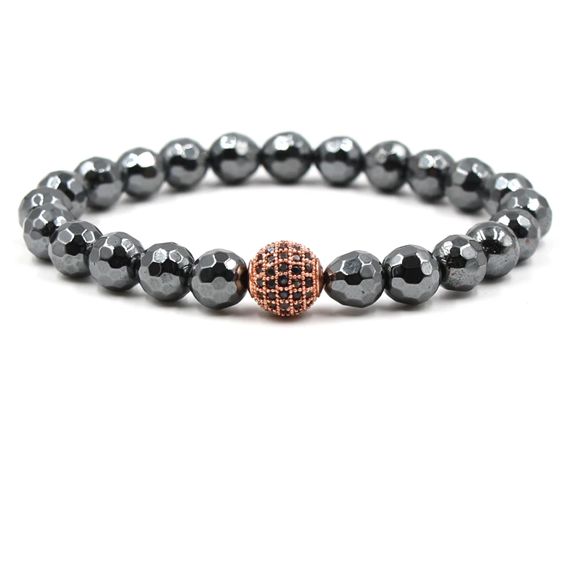 2019 Новый микро инкрустированный шар вырезанный черный камень жемчуг мужчины и