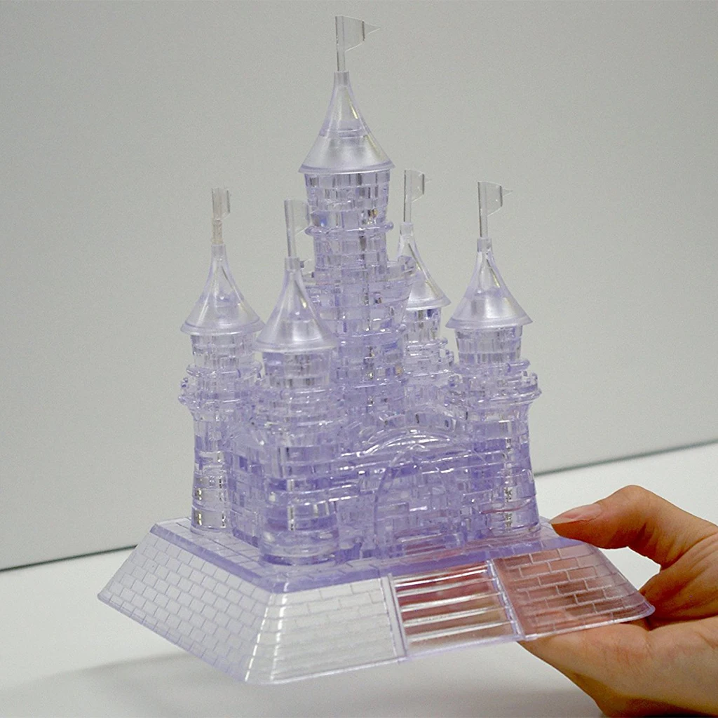 Оригинальный 3D прозрачный кристалл Делюкс замок строительный блок