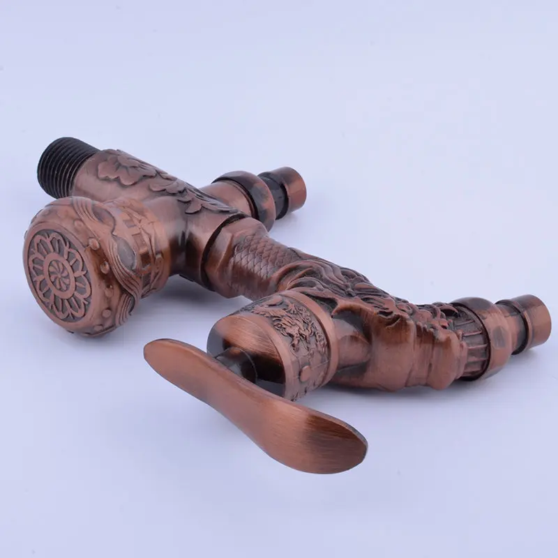 SPRING SUMMER Long garden double use Bibcock faucet tap crane Antique Finish Wall Mount Washing Machine Water Faucet Taps