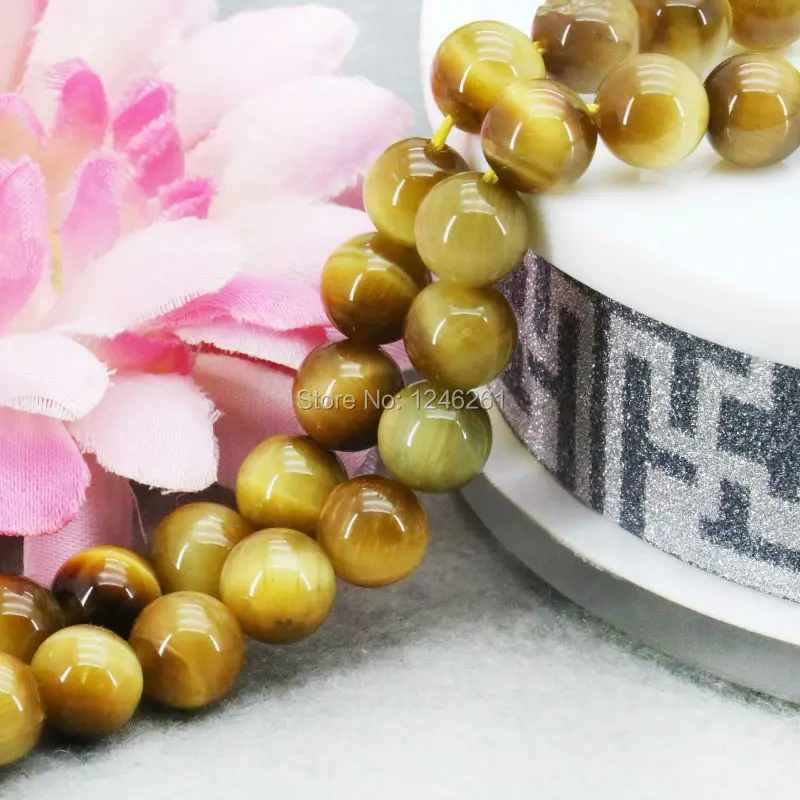 

8mm New Accessories Tiger Eyes Stones Yellow Tigereye Loose DIY Beads Jasper 15inch Jewelry Making Design wholesale Women Gifts