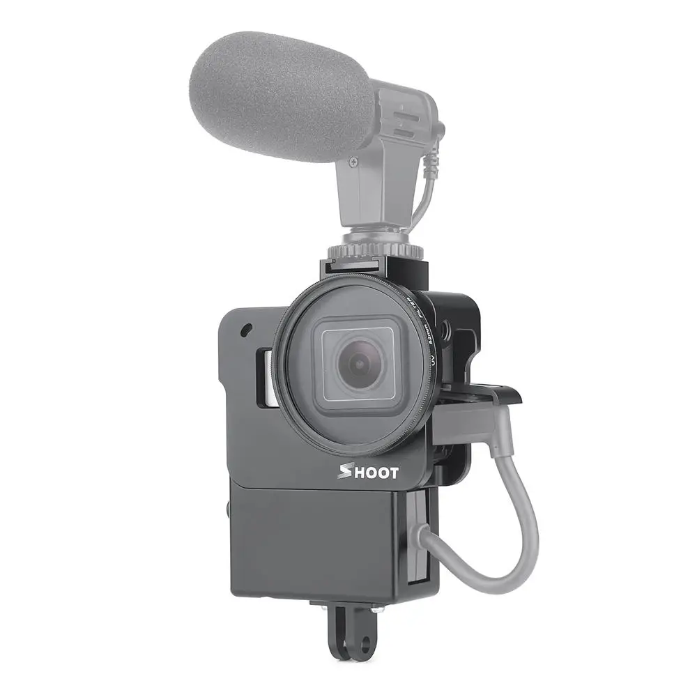 Защитный чехол Vlogging Cage для GoPro Hero 7 6 5 черный крепление микрофона Vlog корпус Корпус