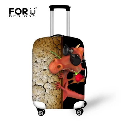 FORUDESIGNS/защитный чехол для багажа в виде животного, чехол для багажа с изображением аллигатора, чехол для 18-30 дюймов, чехол для костюма тележки, эластичный дождевик - Цвет: CA4575L