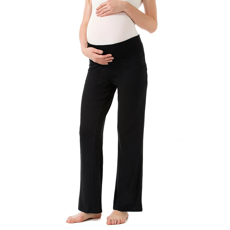 Emotion Moms/женские трикотажные хлопковые брюки для беременных свободные прямые