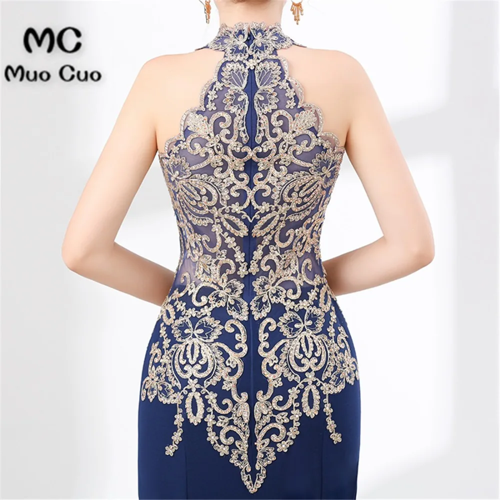 2018 Русалка Выпускные платья Длинные с кристаллами бисером разрез Vestidos de fiesta