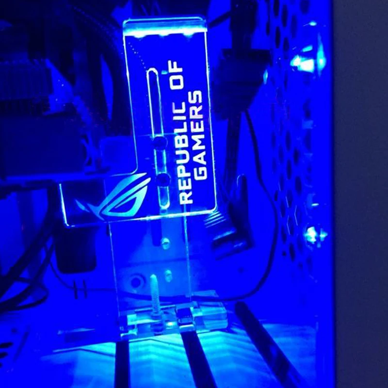 Новый синий размер 30*140 мм его подставка для видеокарт GIGABYTE с логотипом на заказ