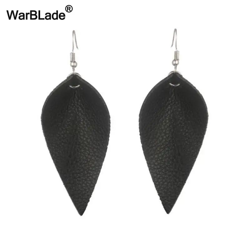 18 WarBLade модные серьги-капли из натуральной кожи для женщин богемные длинные Подвески Висячие серьги-капли Femme эффектные ювелирные изделия - Окраска металла: 18