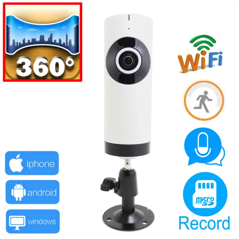 Ip камера панорамная 720p Wi Fi 360 панорамная|camera card adapter|card standcamera thumb |