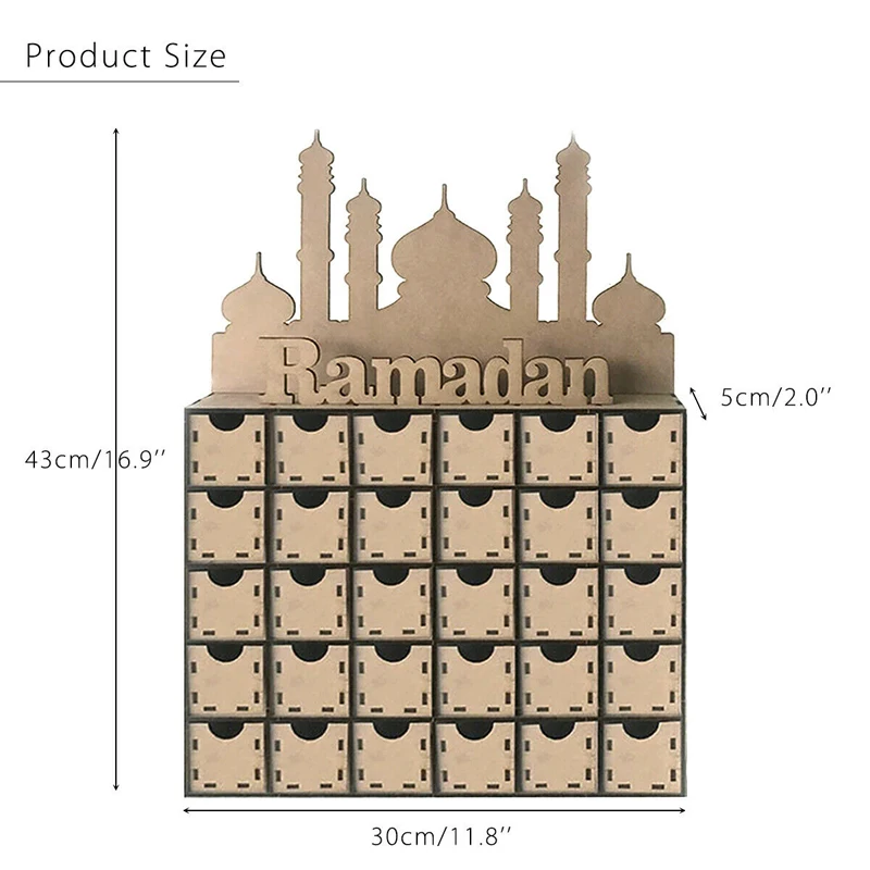 Новые украшения на Рамадан и Ид Мубарак обратного отсчета календарь