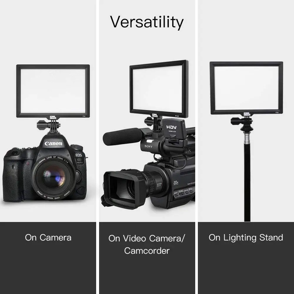Pixel P20 LED свет для студийной видеосъемки фотосъемки заполняющий двойной цвет 3200 K