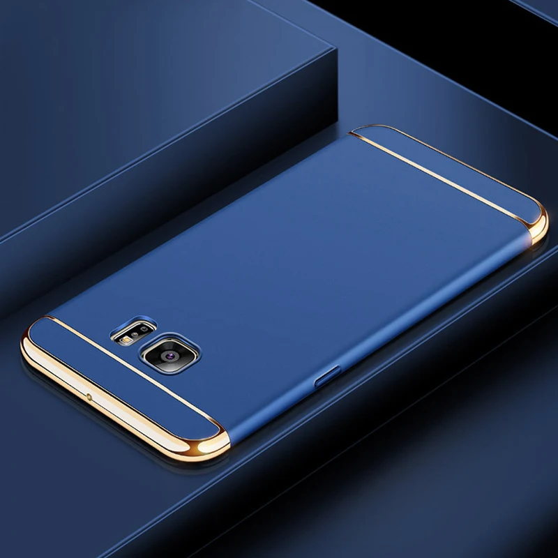 blue YonLinTan чехол, чехол, чехол для samsung galaxy S6 S 6/S6Edge Edge, Роскошный 360 чехол для задней панели телефона, жесткий пластик, 3d чехлы, аксессуары - Цвет: blue