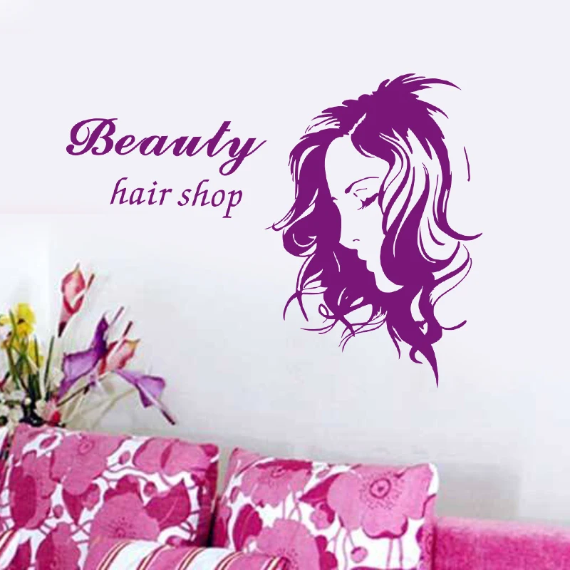 Наклейка для парикмахерской наклейка с ножницами салона красоты постеры именем