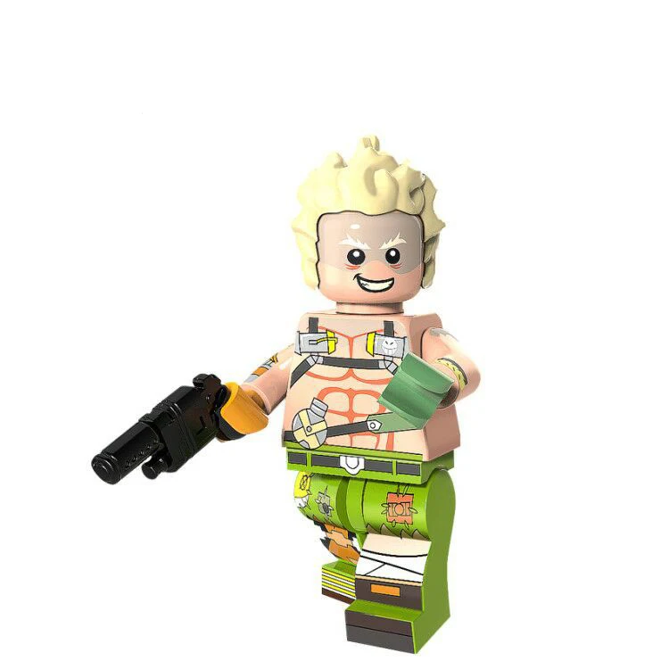 Лиловый Игра Overwatching Figures DVA Genji Junkrat Tracer 76 симада хензо Мерси Rexxar Remar Medivh Battle Royale строительные блоки игрушки - Цвет: Лиловый