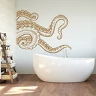 Виниловая настенная аппликация Zee dier gigantische octopus tentakels, Морской стиль, украшение для дома, Настенные обои YS09